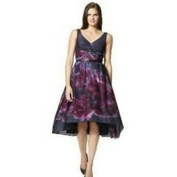 Neiman Marcus Lela Rose For Target Purple Floral Watercolor - Picture 7 of 7